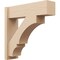 Ekena Millwork 8-in W x 28-in D x 28-in H Balboa Block Rough Cedar Woodgrain TimberThane Outlooker, Primed Tan OUTUR080X28X28BOA44RCPR - alternate 1